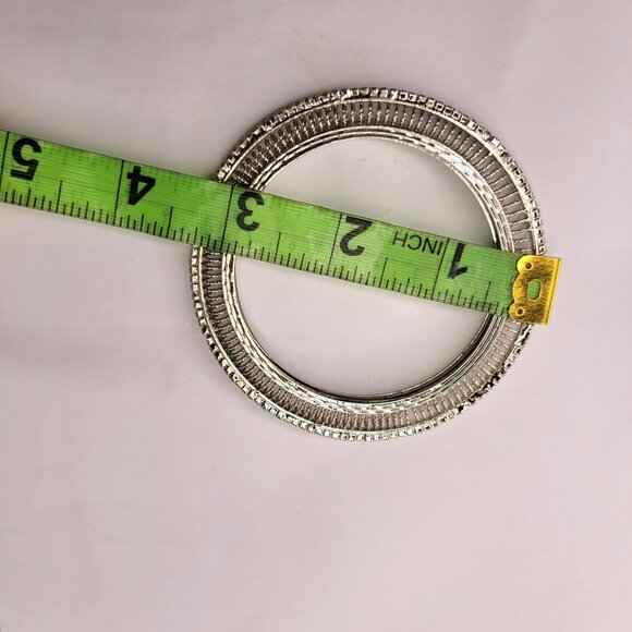 Silver Tone Bangle with Crystals - Picture 12 of 16